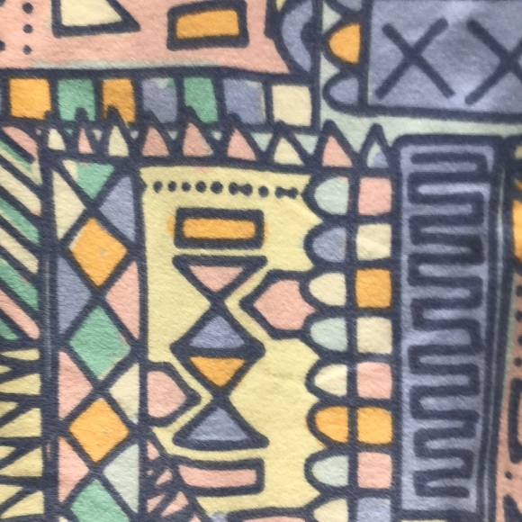 LulaRoe light blue tribal print girl’s leggings - Picture 2 of 7